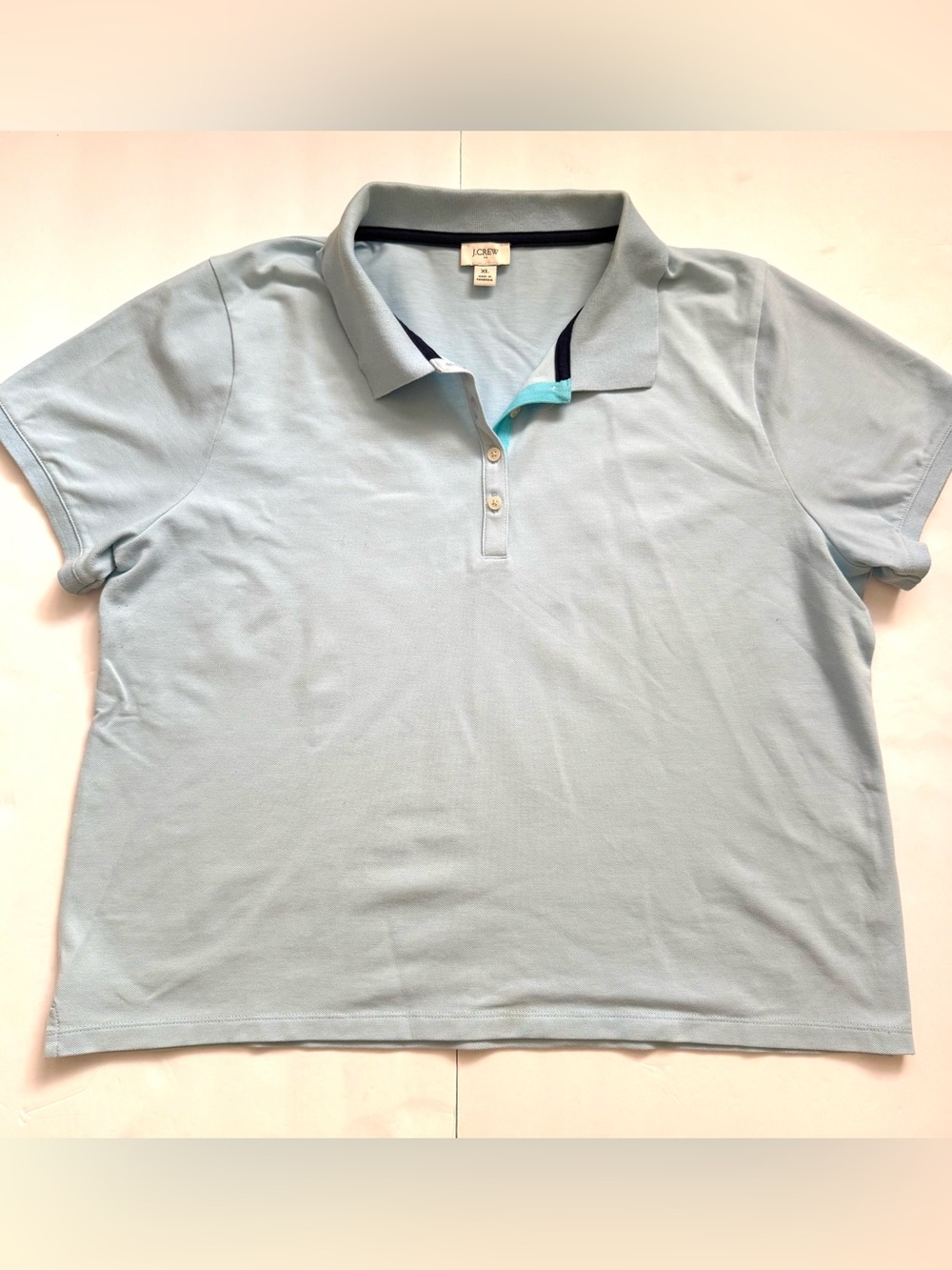 J.Crew Women’s Light Blue Polo Shirt Size XL